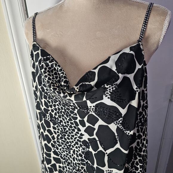 Lillie Rubin VTG Hankerchief Hem Drop Waist Dress Sz 10 Gatsby Flapper 20s Gala - Picture 4 of 8